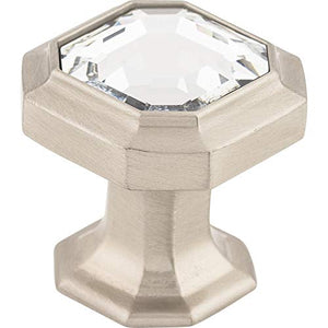 Crystal Emerald Cabinet Knob - 1 1/8" Square