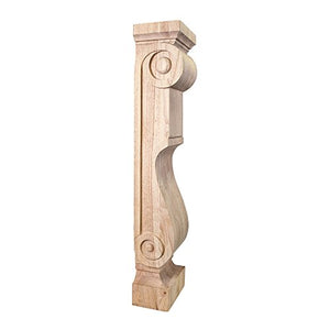 Home Decor FCOR21-CH Scandinavian Romanesque Wood Fireplace / Mantel Corbel - Cherry