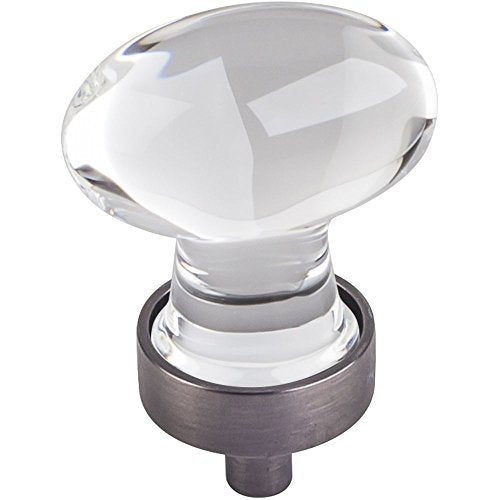 Jeffrey Alexander G110 Harlow 1-1/4 Inch Long Oval Cabinet Knob, Brushed Pewter