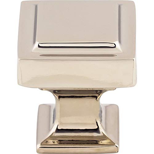 Top Knobs TK701PN Transcend Collection 1-1/8" Ascendra Square Knob, Polished Nickel