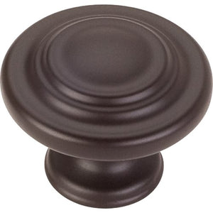 1-1/4" Diameter Cabinet Knob. Packaged with one 8/32" x 1" screw. Finish: O