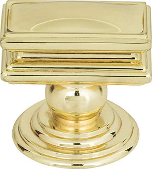 Atlas Homewares 377-PB Campaign Knob, Polished Brass