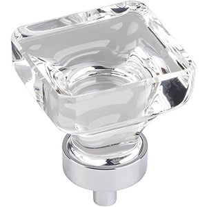 Jeffrey Alexander G140L Harlow 1-3/8 Inch Square Cabinet Knob, Polished Chrome