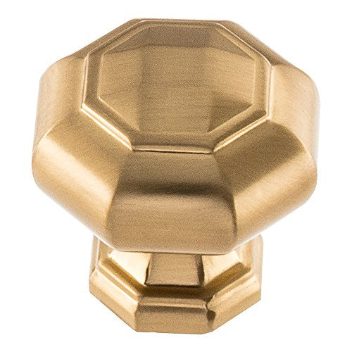 Atlas Homewares 418 Elizabeth 1-3/4 Inch Diameter Geometric Cabinet Knob, Warm Brass