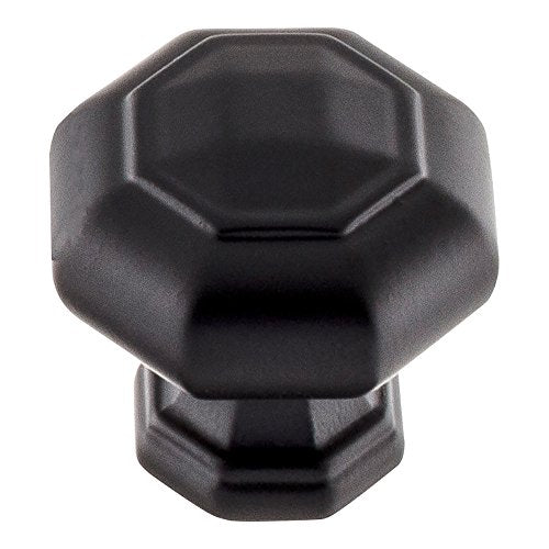 Atlas Homewares 418 Elizabeth 1-3/4 Inch Diameter Geometric Cabinet Knob, Matte Black