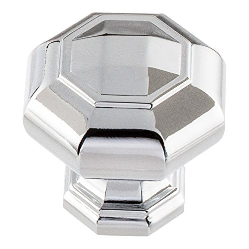 Atlas Homewares 418 Elizabeth 1-3/4 Inch Diameter Geometric Cabinet Knob, Polished Chrome