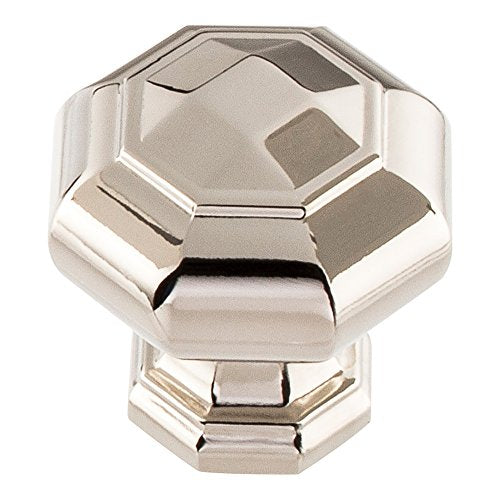 Atlas Homewares 418 Elizabeth 1-3/4 Inch Diameter Geometric Cabinet Knob, Polished Nickel