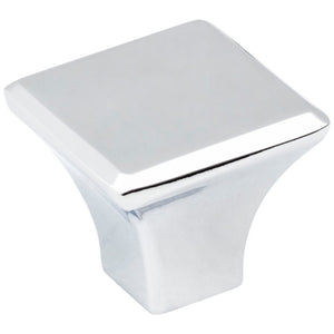 1-1/4" Overall Length Polished Nickel Square Marlo Cabinet Knob