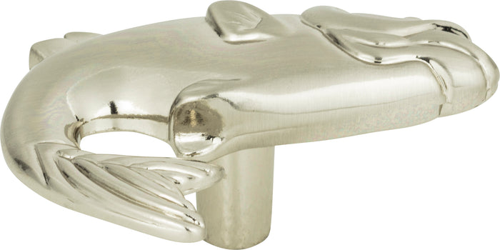 Atlas Homewares Fish Knob 2 1/4 Inch Brushed Nickel 2204-BRN