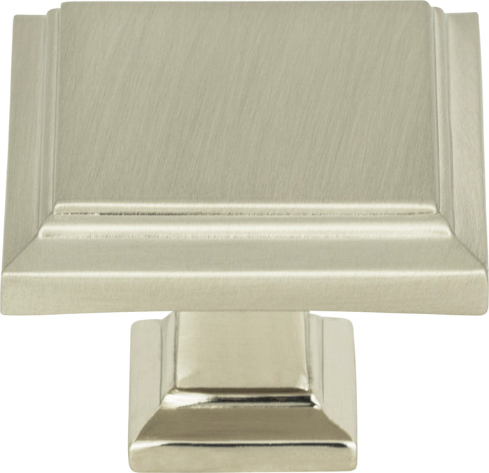 Atlas Homewares Sutton Place Square Knob 1 1/4 Inch Brushed Nickel 289-BRN